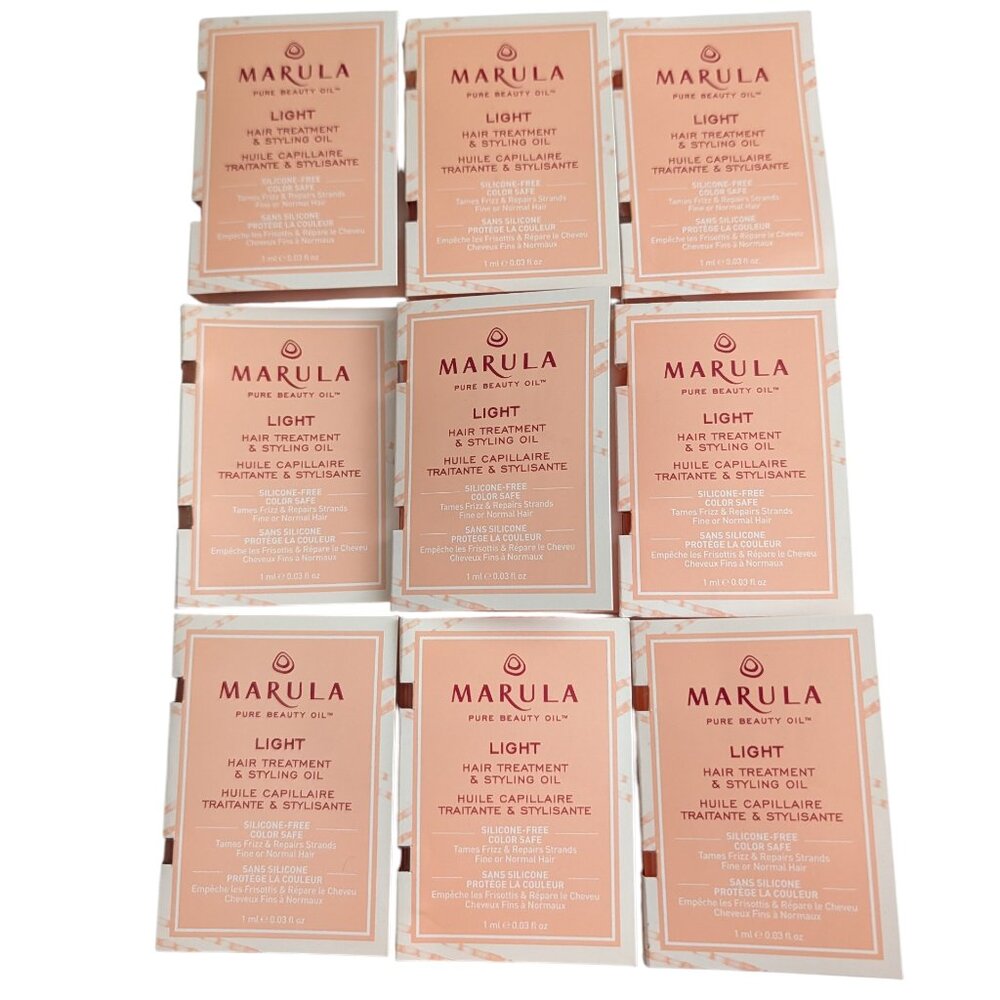 Marula Pure Beauty Oil Light Hair Treatment & Styling Oil 1ml/.03floz Lot of 9